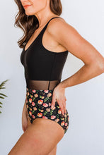 Load image into Gallery viewer, BLACK FLORAL SWIMSUIT

