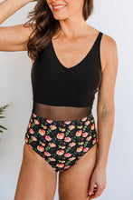 Load image into Gallery viewer, BLACK FLORAL SWIMSUIT
