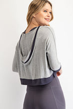 Load image into Gallery viewer, RAE MODE HEATHER GREY HOODED CROP
