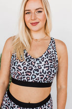 Load image into Gallery viewer, WALKING ON SUNSHINE SWIM TOP- LEOPARD MULTI COLOR
