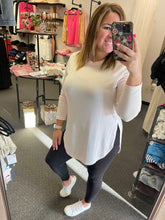 Load image into Gallery viewer, MONO B PINK FLOWY SIDE SLIT ATHLEISURE TOP
