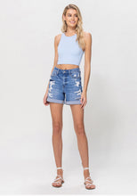 Load image into Gallery viewer, VERVET BLUE DISTRESSED SHORTS
