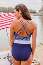 Load image into Gallery viewer, OCEAN OUTINGS ONE-PIECE SWIMSUIT-NAVY FLORAL
