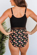Load image into Gallery viewer, BLACK FLORAL SWIMSUIT
