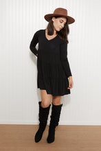 Load image into Gallery viewer, BLACK ROUCHED KNEE HIGH BOOT
